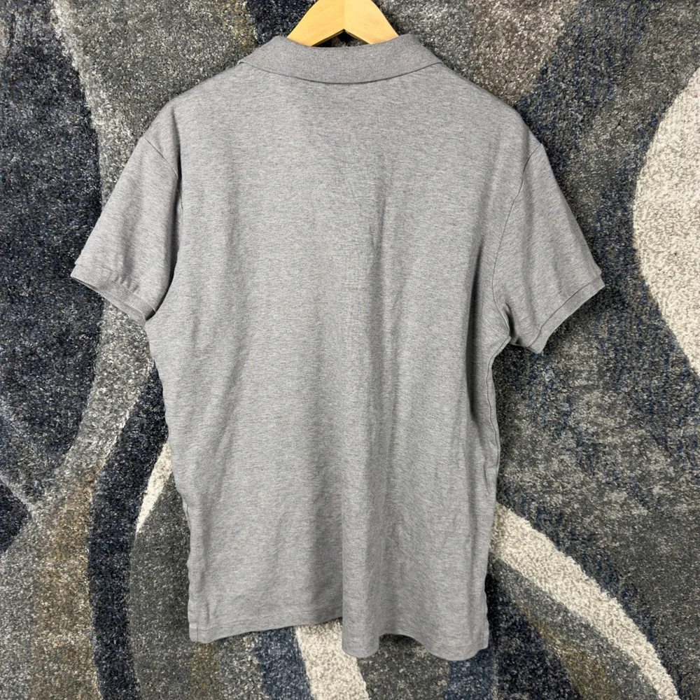 Polo Ralph Lauren Polo Shirt Mens L Grey Excellent Custom Fit Short Sleeve Pony